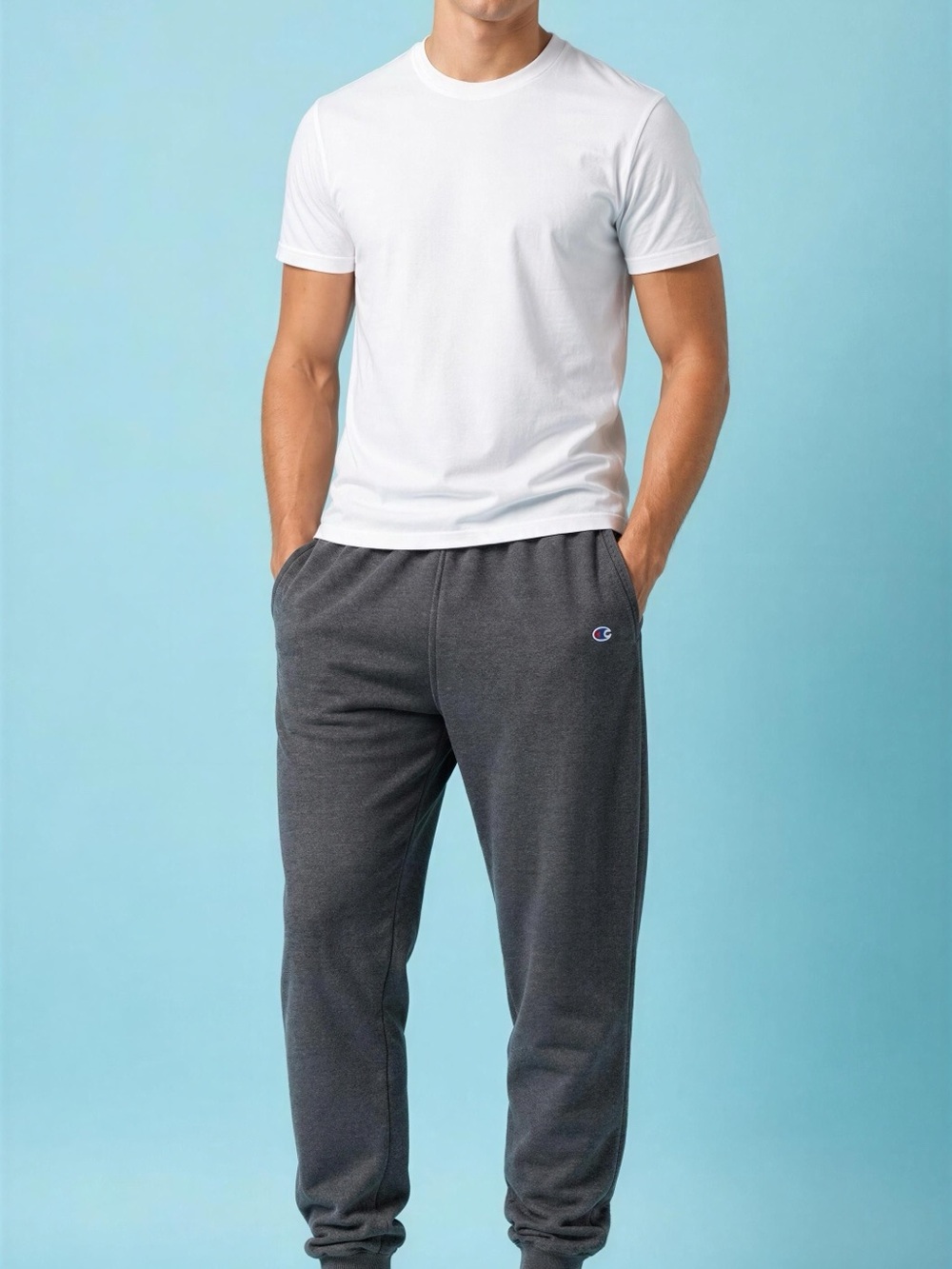 Champion Men's Charcoal Gray Jogger Sweatpants